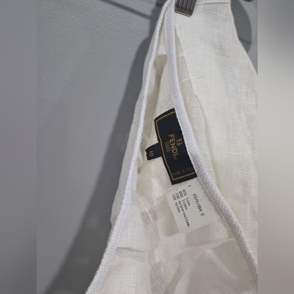 🐢 Fendi Linen Skirt Size 8. Like New! Guaranteed Authentic!! - Picture 15 of 16